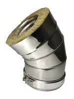 колено craft утепленное угол 135° нержавеющее (310/0,8/304/0,5мм) ф130/230 по воде серый ral7024