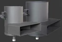 переходник-конденсатосборник для котла uragan 14-20 квт d-150 с шибером, термокрафт